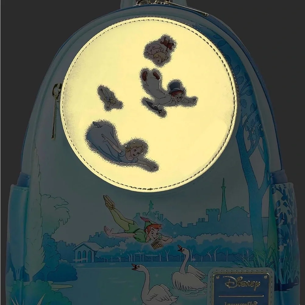 Loungefly Disney Peter Pan Night Glitter Mini Backpack - Picture 2 of 5